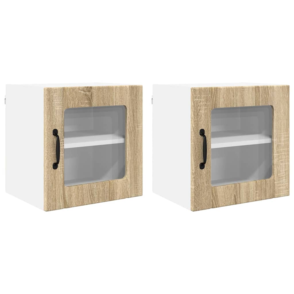 Kitchen Wall Cabinet 2 pcs Sonoma Oak 40 x 31 x 40 cm